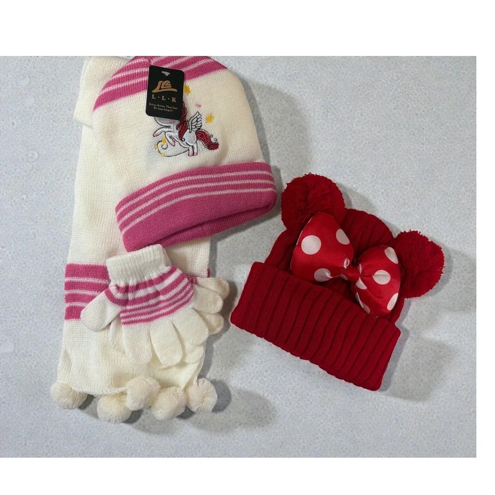 Girls Winter Red Puffer Coats‎ Snowsuit Jean Jacket Hats Gloves Bib Cup 18 24